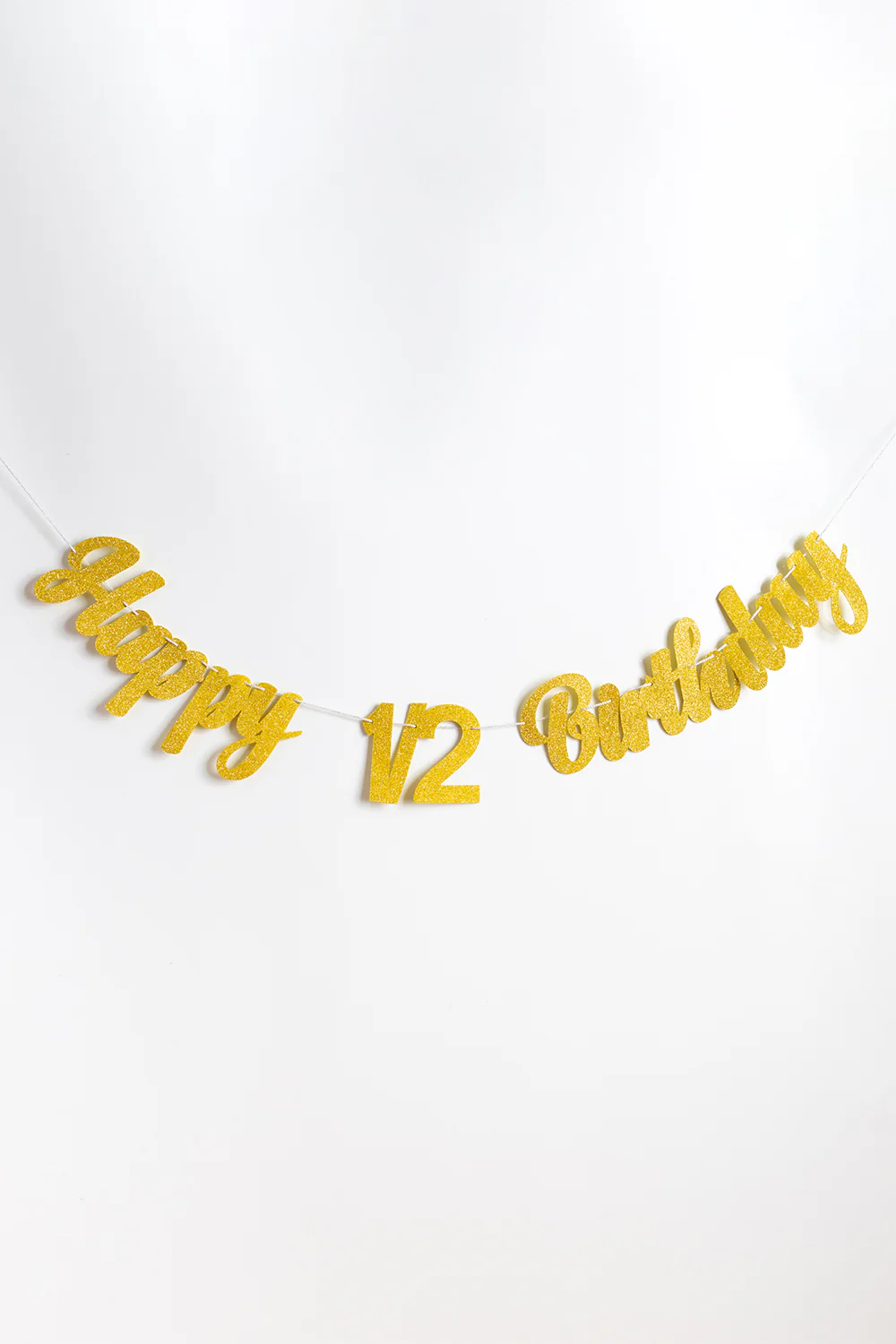 Altın  Happy Birthday 1/2 Banner