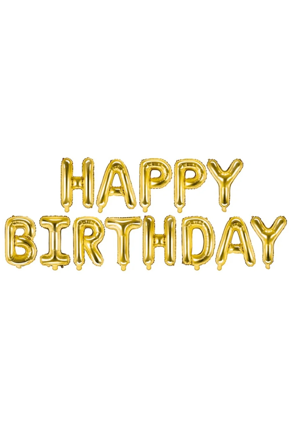 Altın  Happy Birthday Folyo Balon Set - Image 2