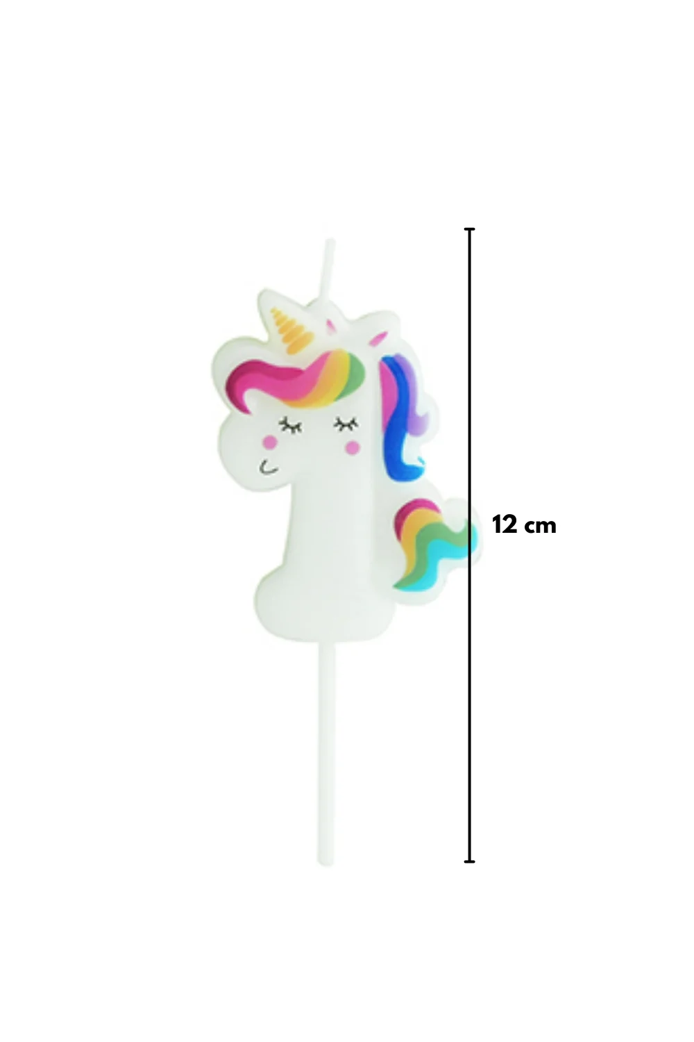 Beyaz 1 Rakamı Unicorn Figür Parti Mumu - Image 4