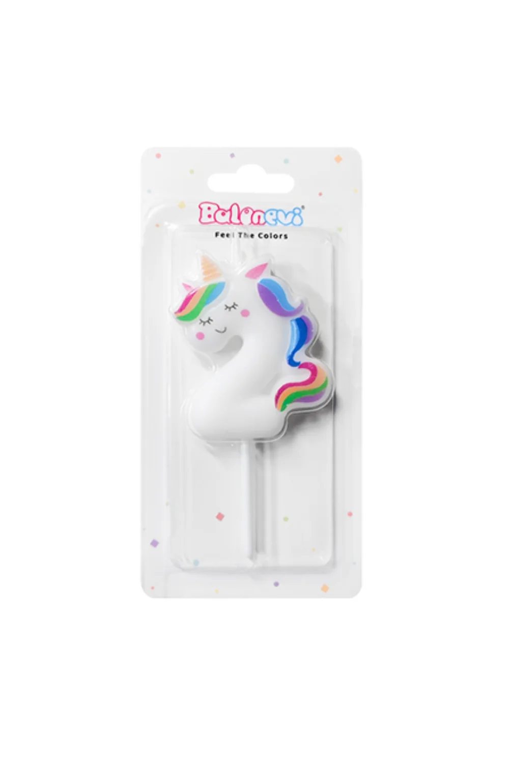 Beyaz 2 Rakamı Unicorn Figür Parti Mumu - Image 2