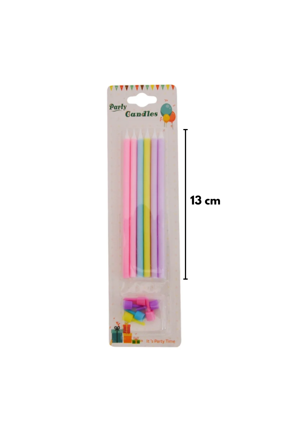 Çok Renkli 6'lı Makaron Parti Mumu - Image 3