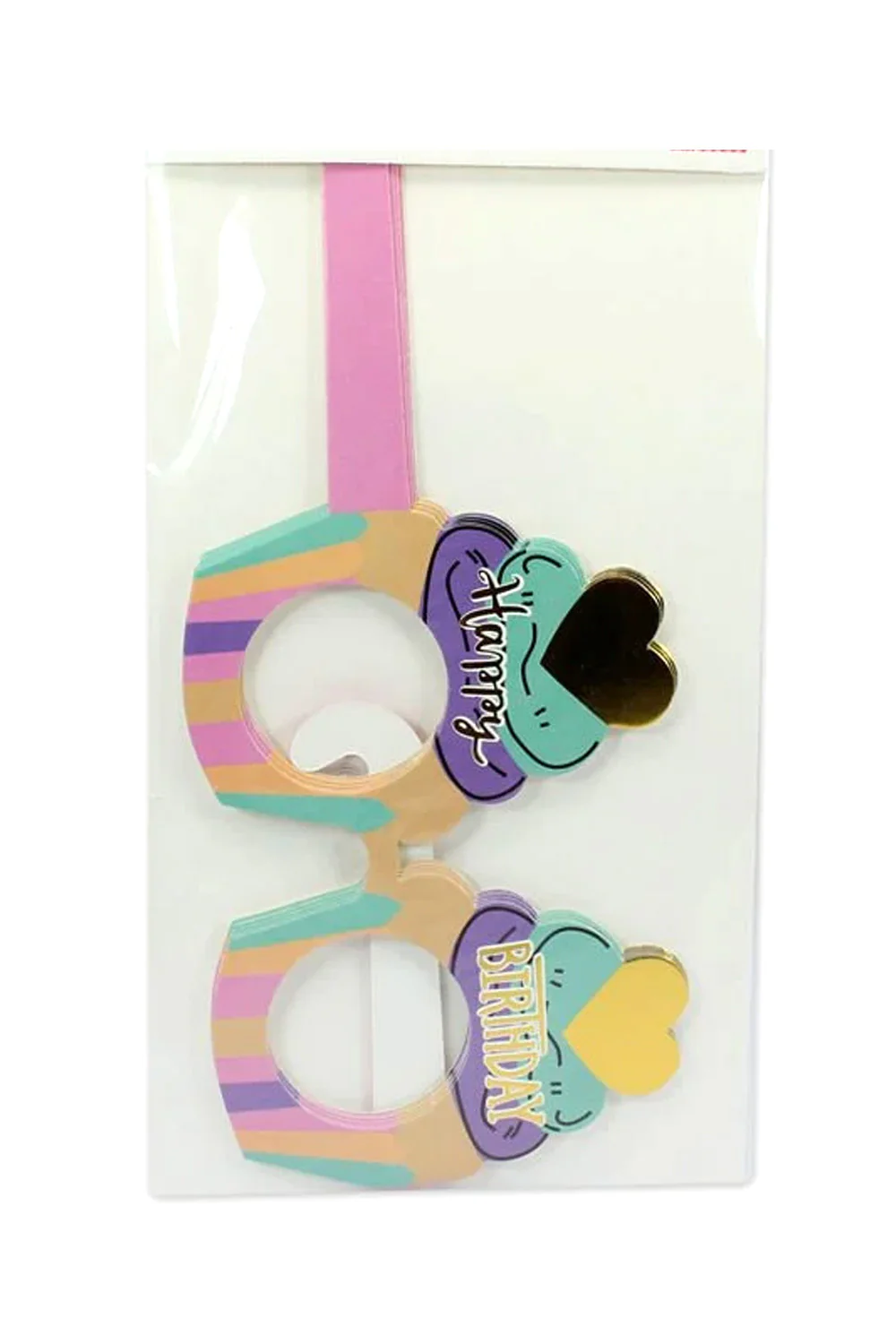 Çok Renkli  Cup Cake Temalı 6'lı Parti Gözlüğü - Image 4