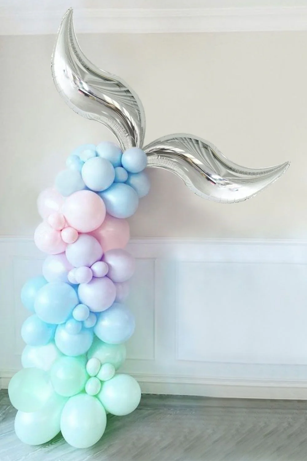 Çok Renkli Deniz Kızı Zincir Balon Set