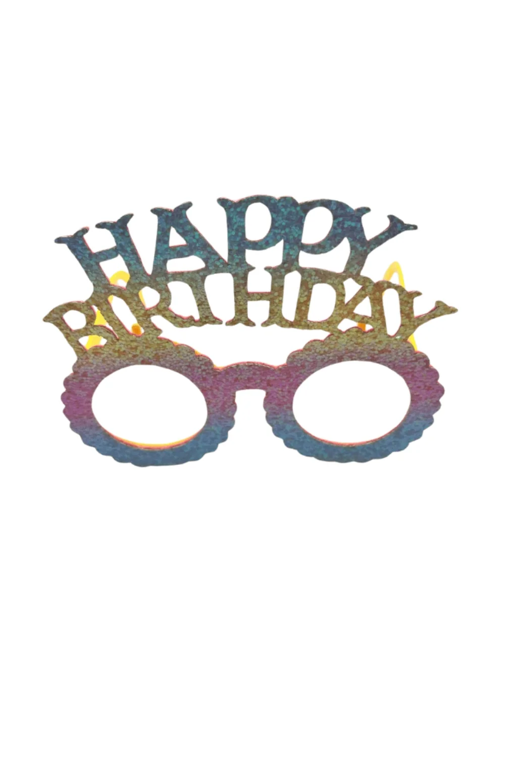 Çok Renkli Happy Birthday Yazılı Taç ve Parti Gözlüğü - Image 3