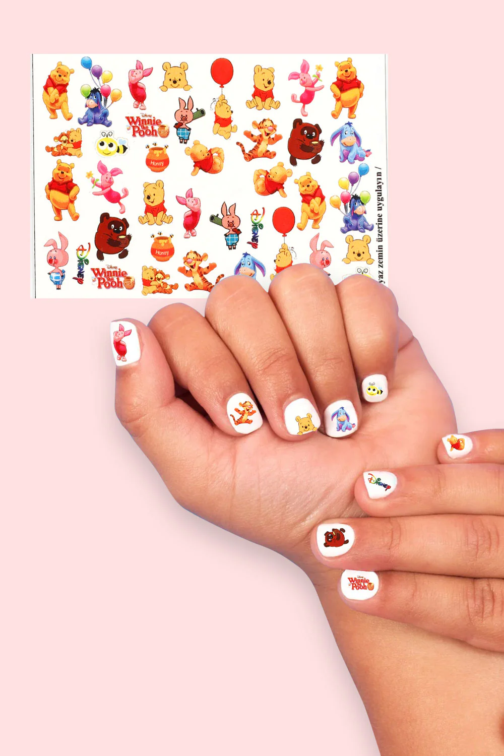 Çok Renkli Kız Çocuk Tırnak Sticker