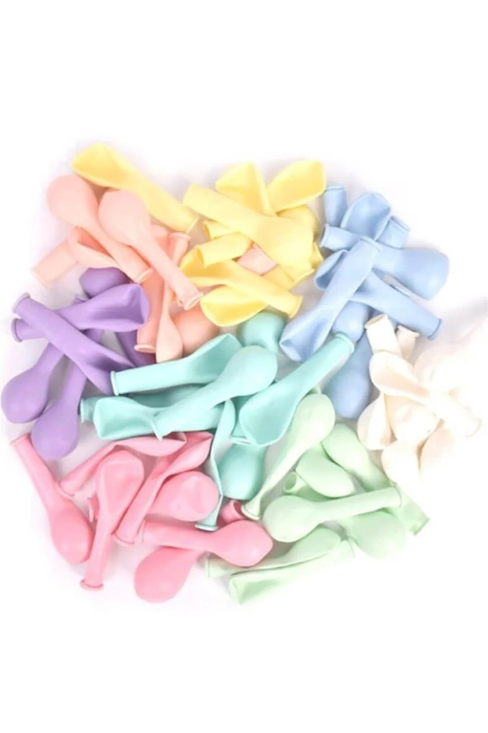 Çok Renkli  Makaron 100'lü Minik Balon Set - Image 3