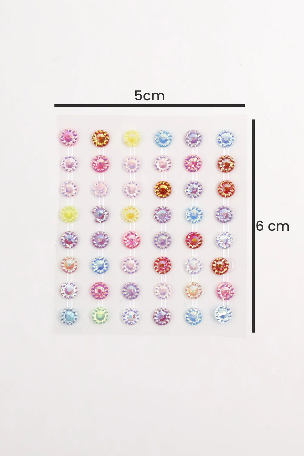 Çok Renkli Parlak Taşlı Yüz ve Tırnak Sticker - Image 3