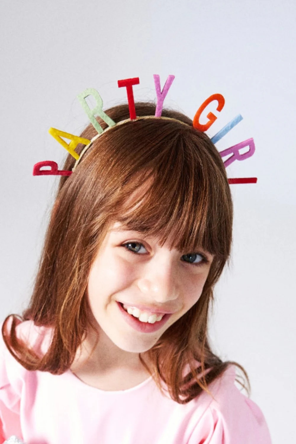 Çok Renkli Party Girl Yazılı Kız Çocuk Taç - Image 2