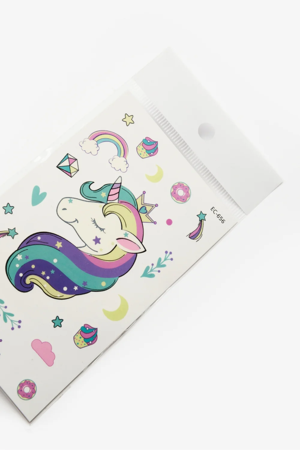 Çok Renkli  Sevimli Unicorn Temalı Kız Çocuk Dövme - Image 2