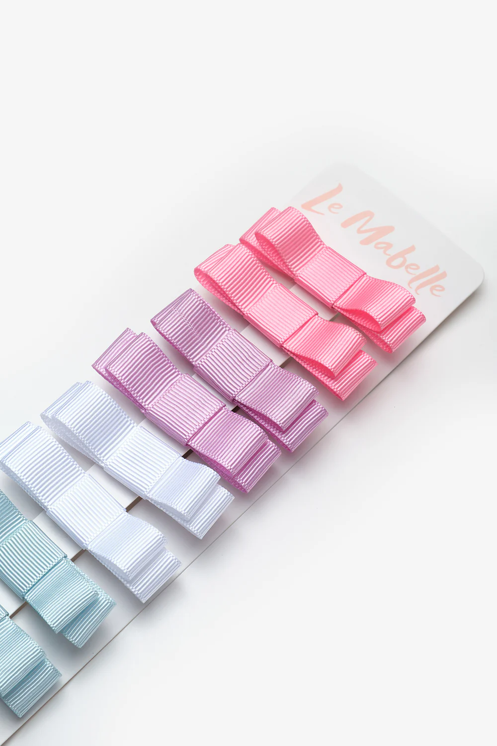 Çok Renkli Soft 8'li Mini Kurdele Fiyonk Kız Çocuk Toka Set - Image 2