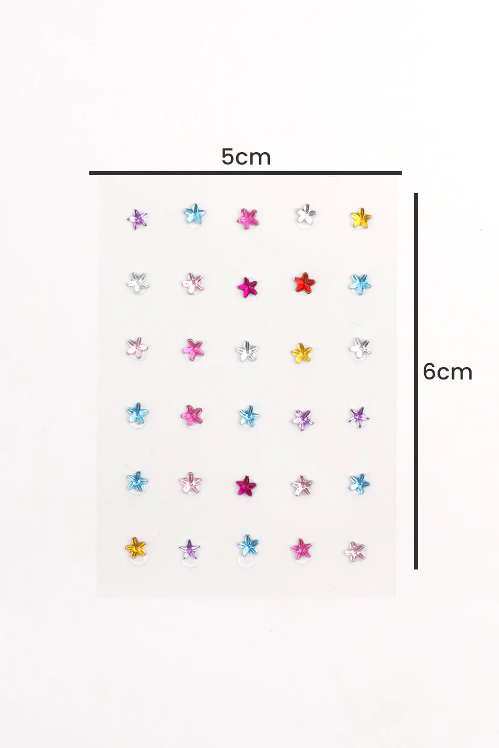 Çok Renkli  Yıldız Figürlü Yüz ve Tırnak Sticker - Image 3