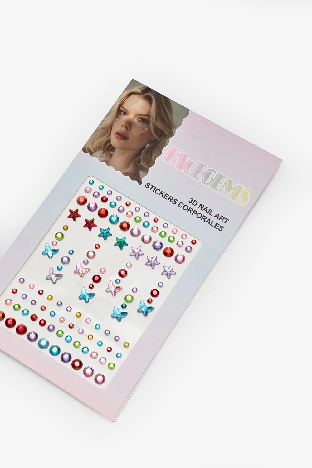 Çok Renkli Yıldız ve Kelebek Desen Kız Çocuk Yüz ve Tırnak Sticker - Image 2