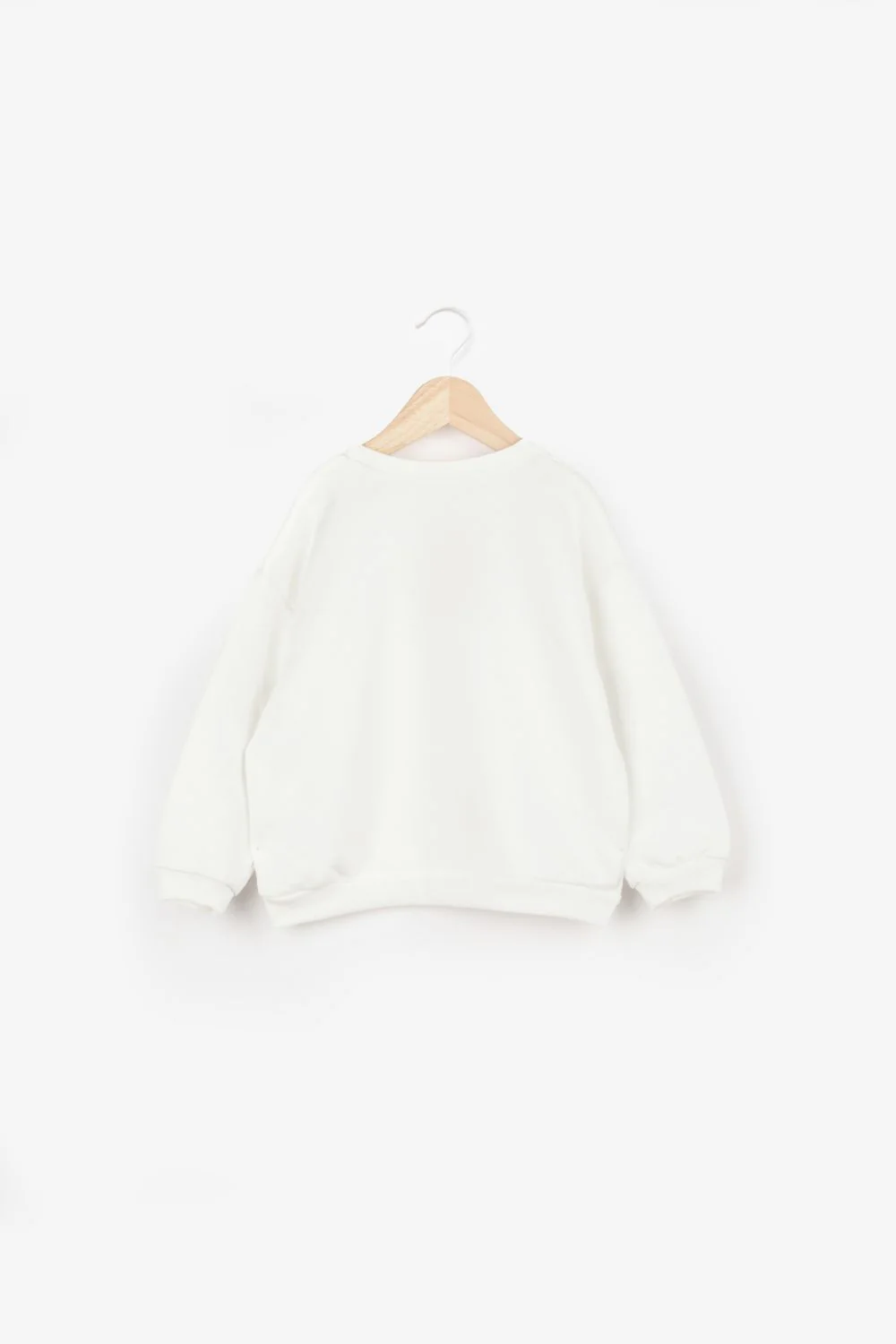 Ekru Gül Aksesuarlı Kız Çocuk Sweatshirt - Elisa - Image 5