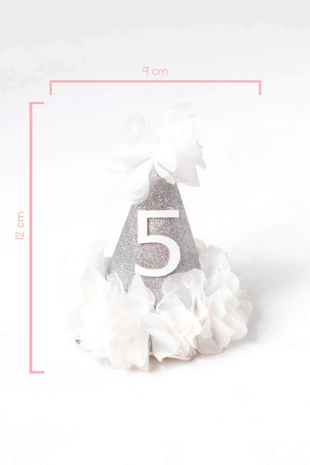 Gümüş  5 Yaş Huni Doğum Günü Klips Toka - Image 3