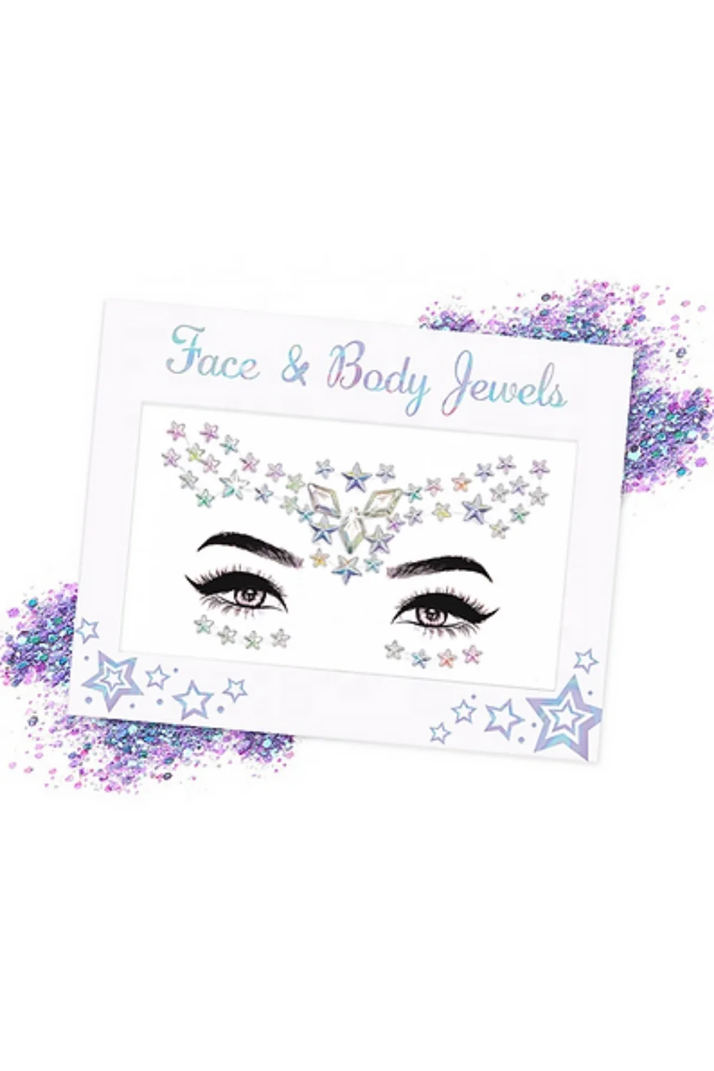 Gümüş Elmas Model Kız Çocuk Yüz Sticker