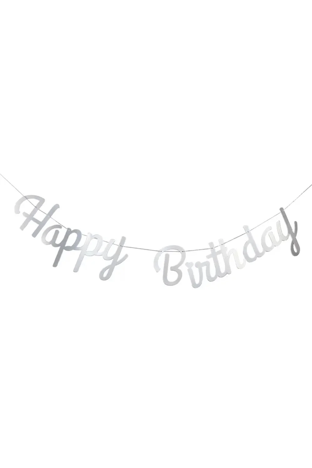 Gümüş  Happy Birthday Banner - Image 2