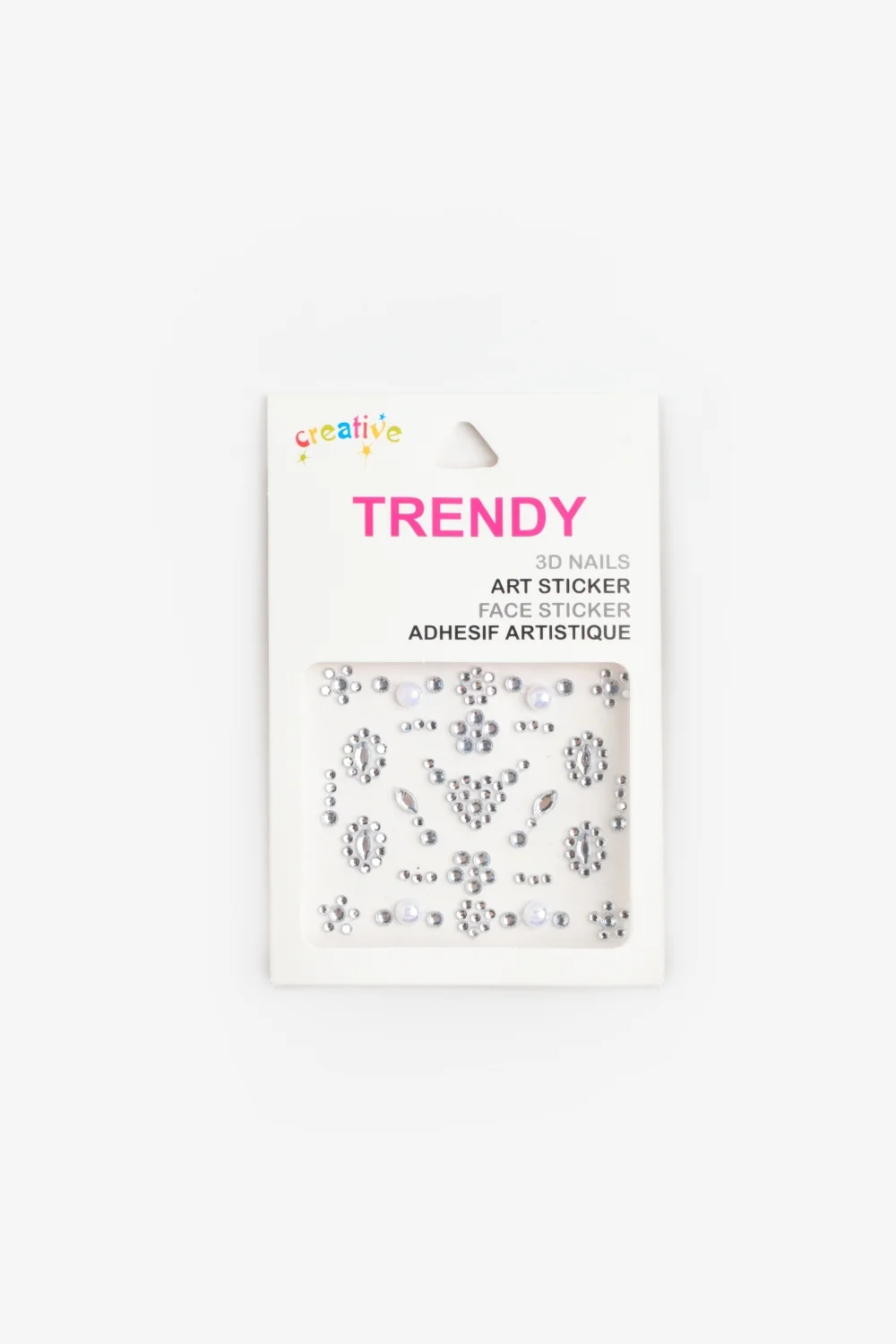Gümüş  Kalp ve Çiçek Temalı Yüz ve Tırnak Sticker