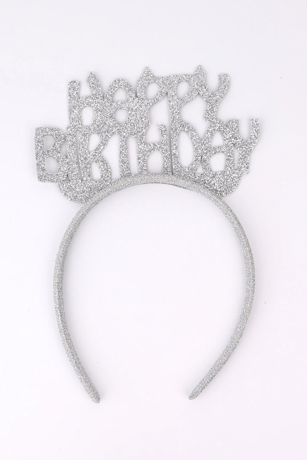 Gümüş Simli Eva Happy Birthday Kız Çocuk Taç