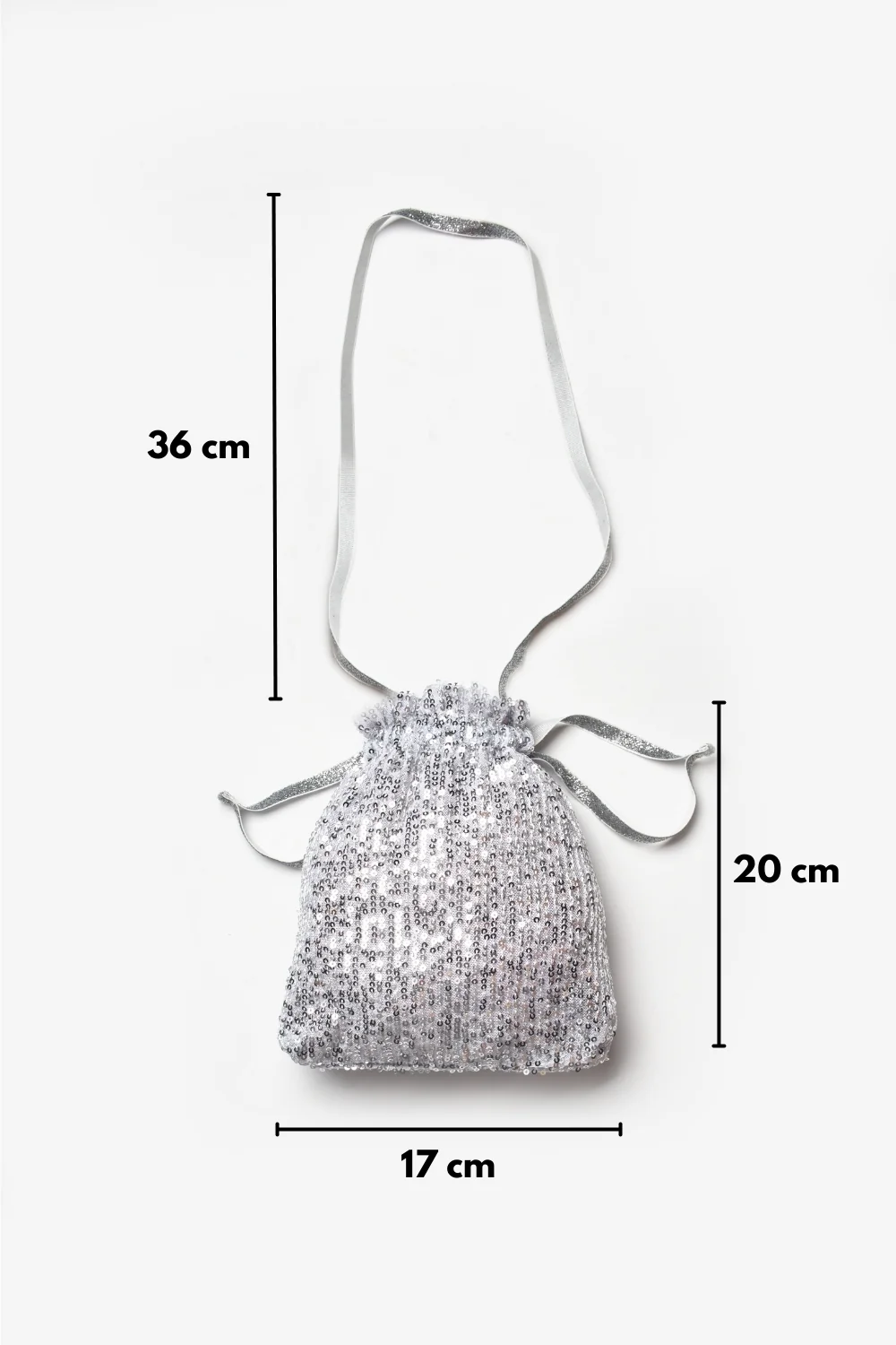 Gümüş Sıralı Pullu Kız Çocuk Çanta - Image 3