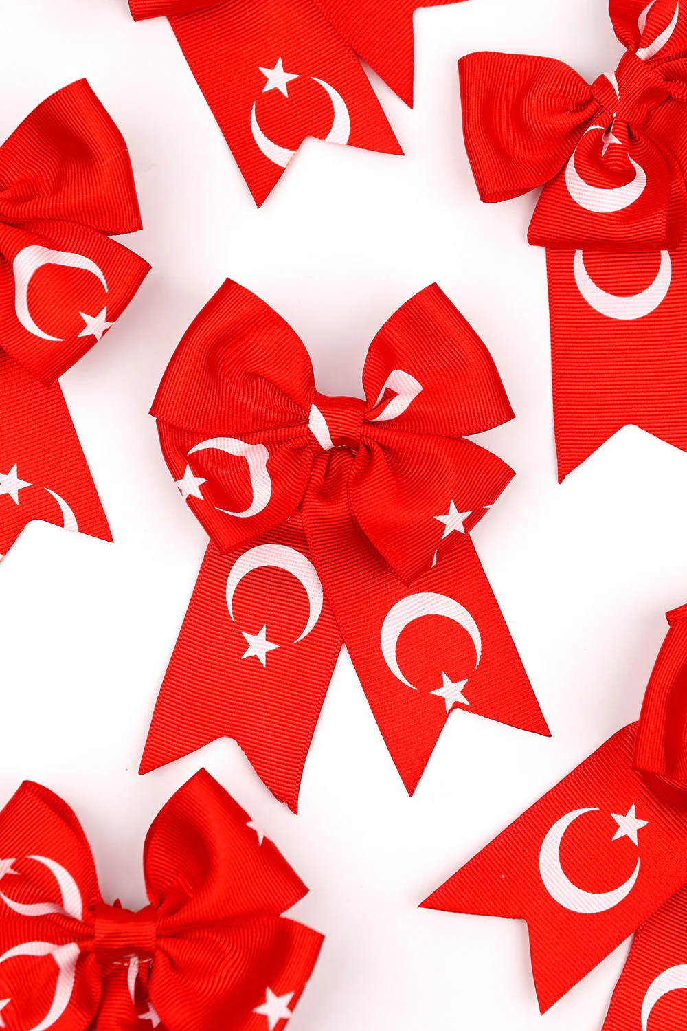 Kırmızı Ay Yıldızlı Kız Çocuk Klips Toka - Image 3