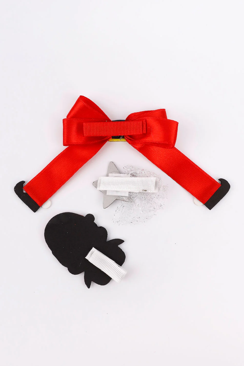 Kırmızı  Penguen Figürlü 3'lü Klips Toka Set - Image 3