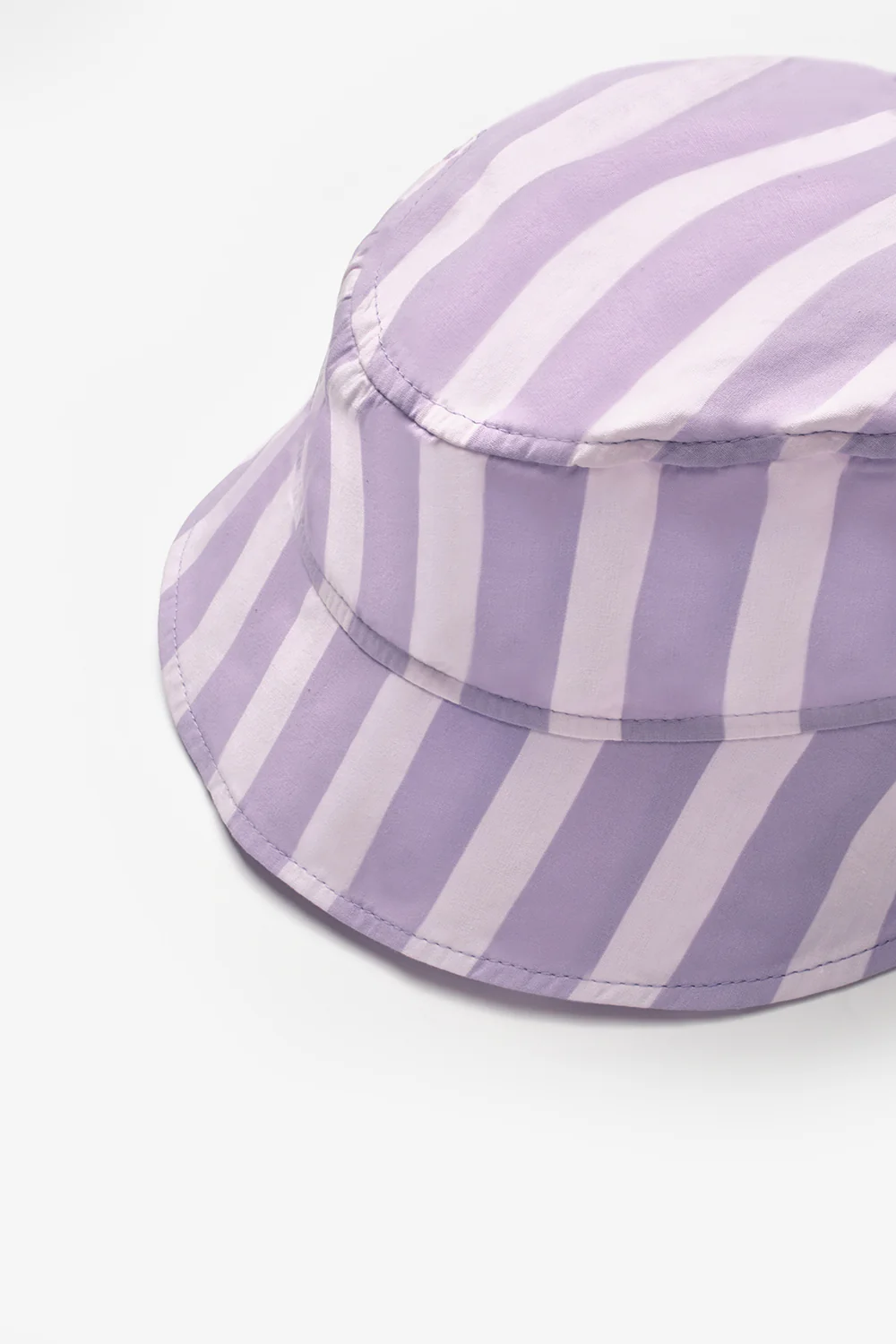 Lila Çizgi Desenli Çocuk Bucket Şapka - Image 3
