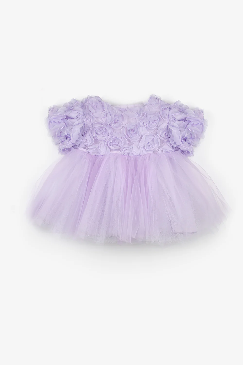 Lila Gül Detaylı Kız Bebek Elbise - Nelia - Image 2