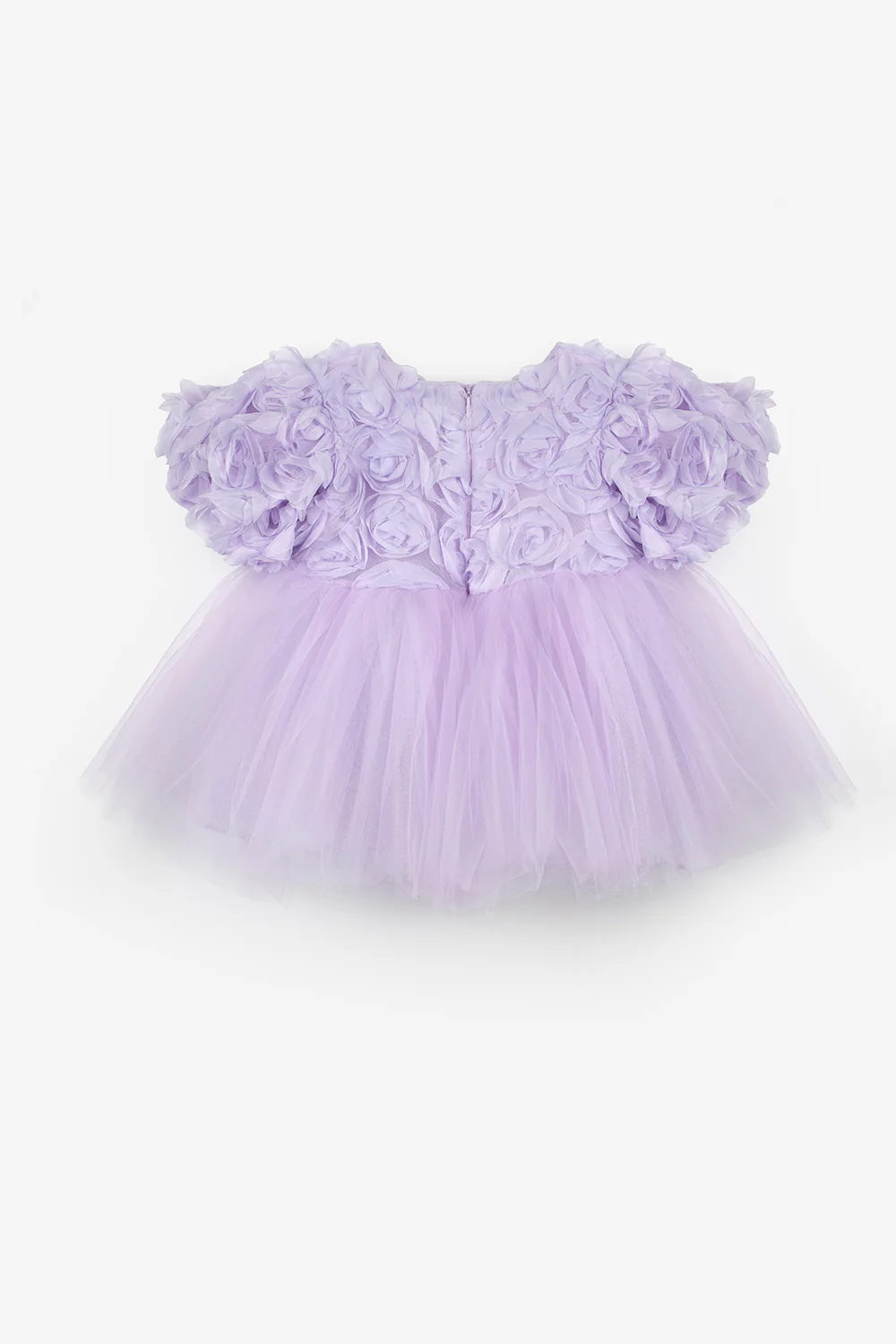 Lila Gül Detaylı Kız Bebek Elbise - Nelia - Image 3