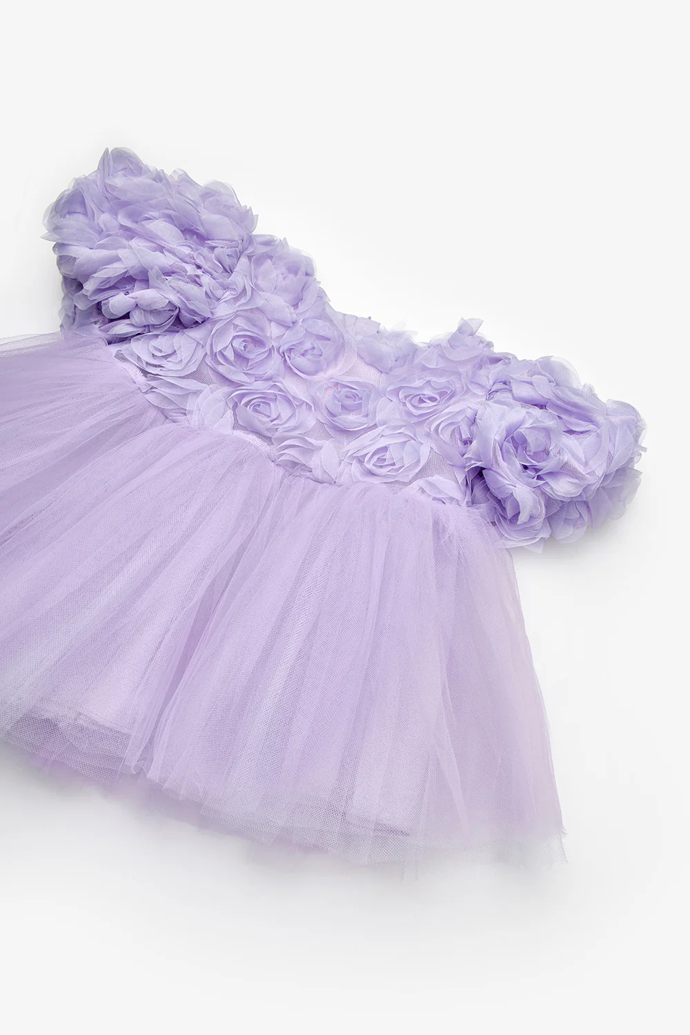 Lila Gül Detaylı Kız Bebek Elbise - Nelia - Image 4