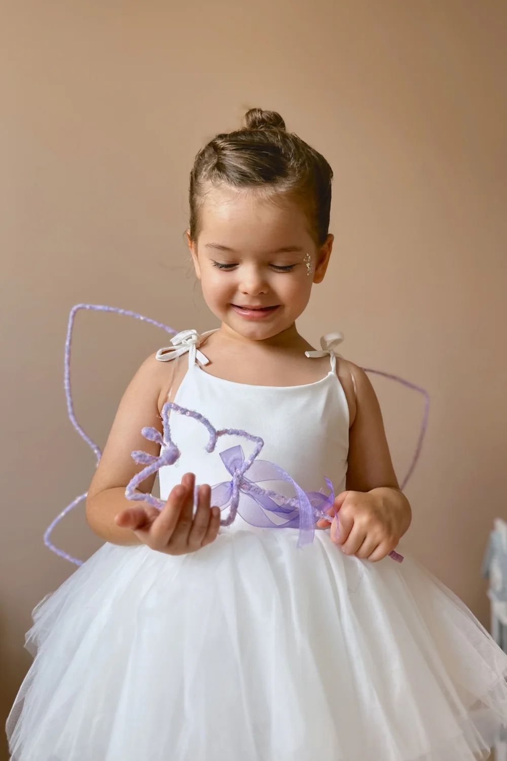 Lila Pullu 2'li Kelebek Kanat Asa Set - Image 2