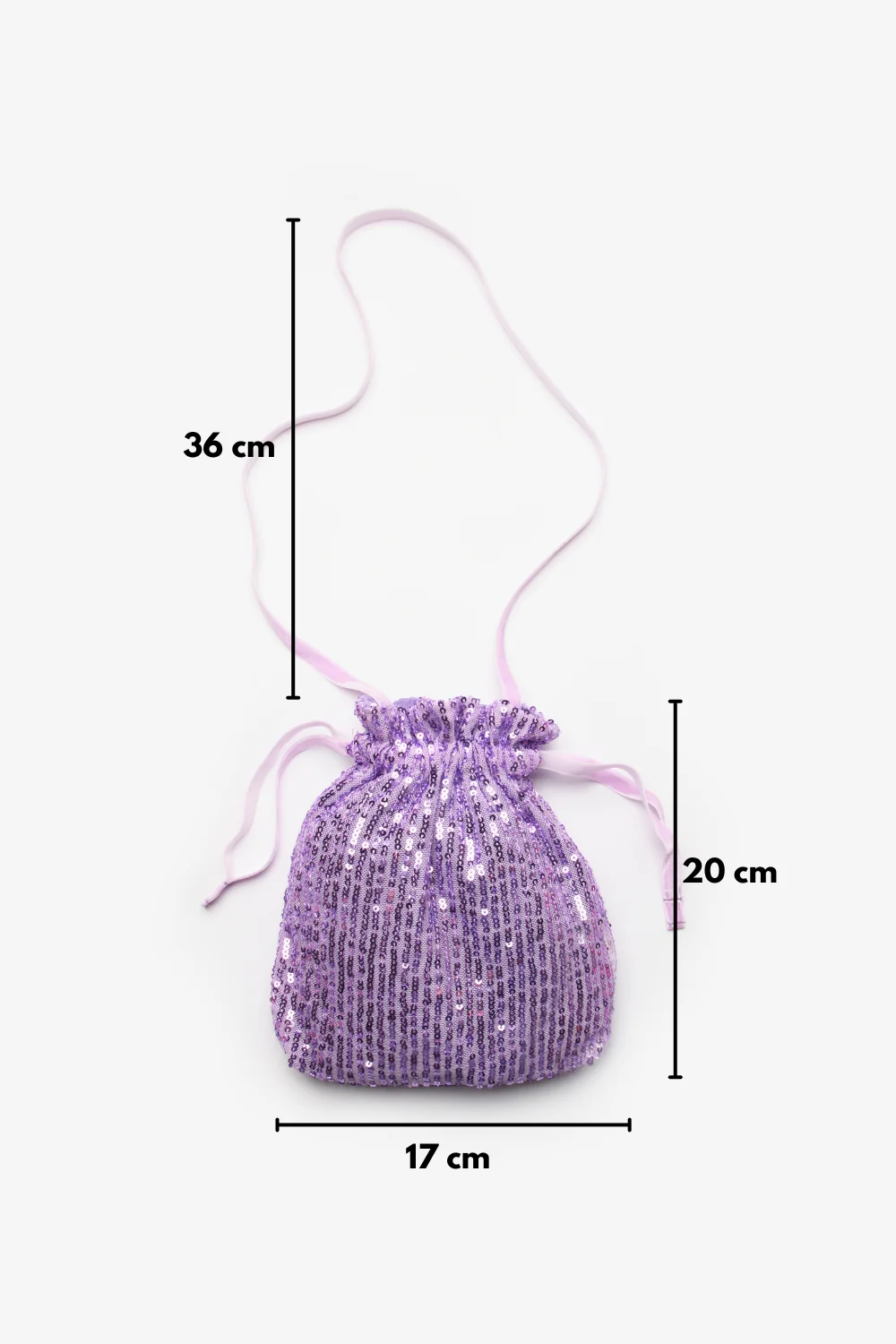 Lila Sıralı Pullu Kız Çocuk Çanta - Image 3