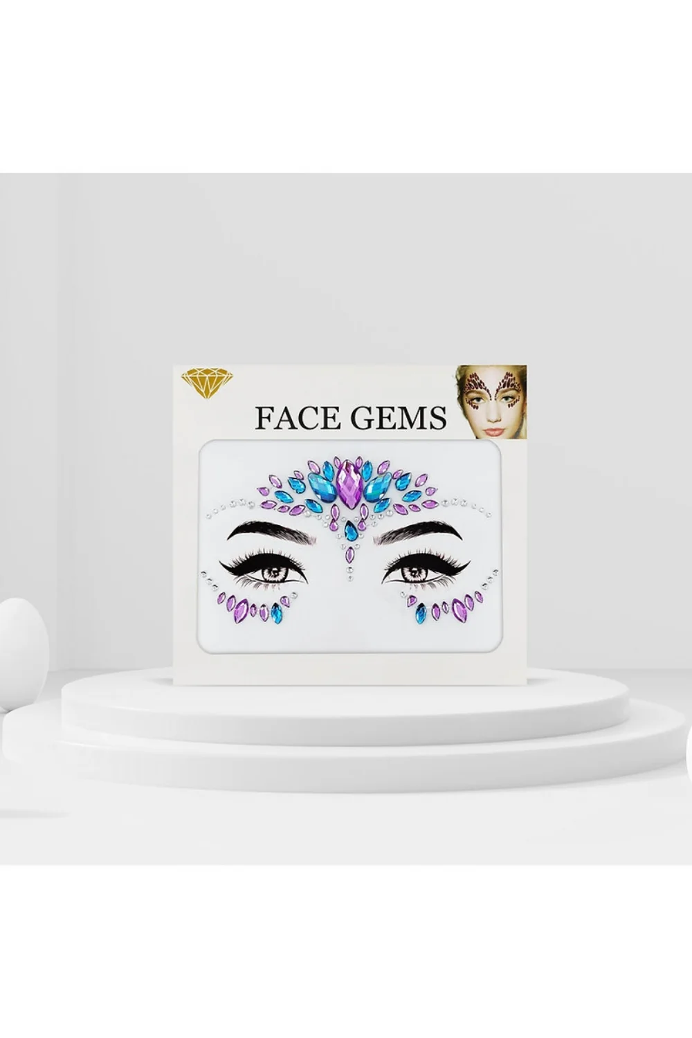 Lila Zümrüt Model Kız Çocuk Yüz Sticker