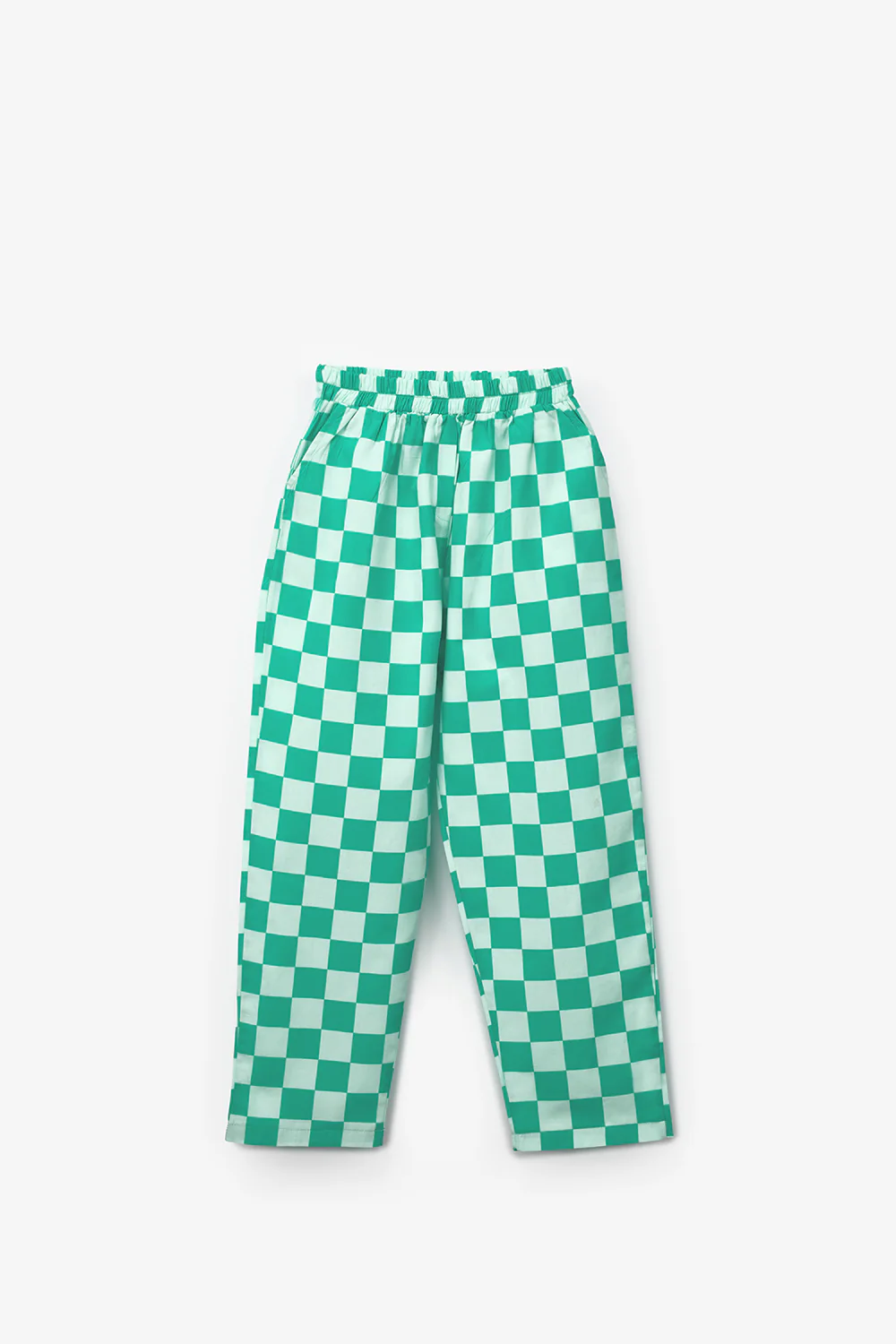 Mint Baskılı Dama Desenli Çocuk Tişört Pantolon Takım - Lucia - Image 7