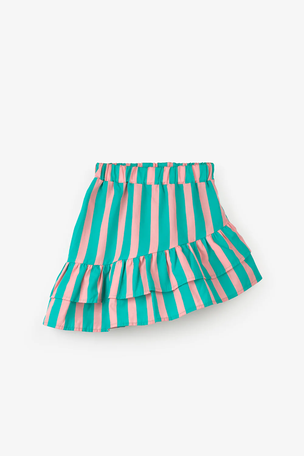 Mint Çizgili Kız Çocuk Crop Etek İkili Takım - Cora - Image 6