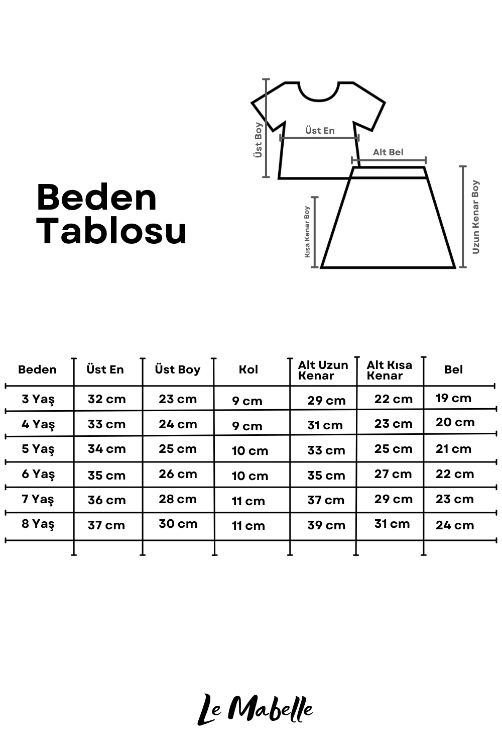 Mint Çizgili Kız Çocuk Crop Etek İkili Takım - Cora - Image 7