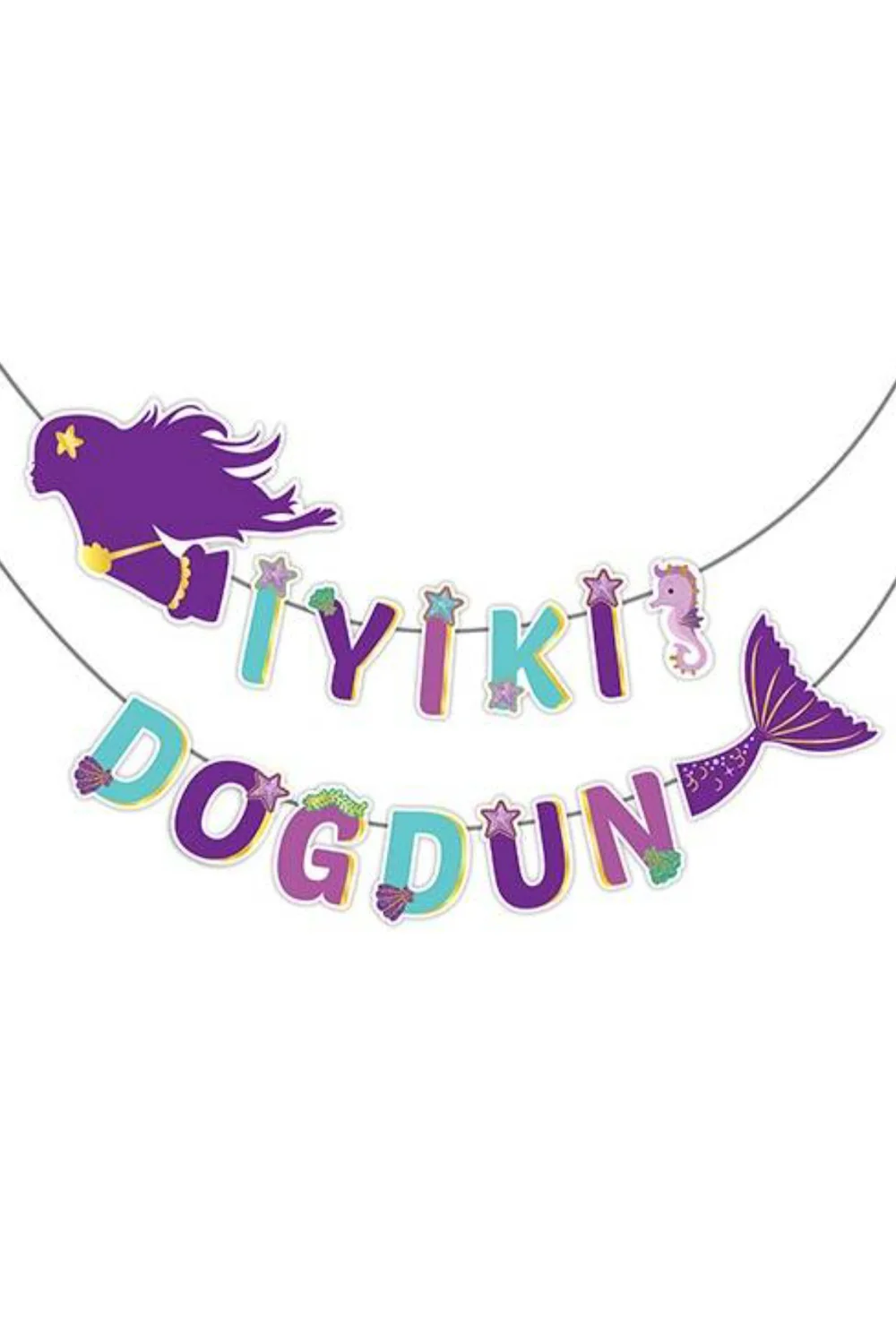 Mor Figürlü Banner