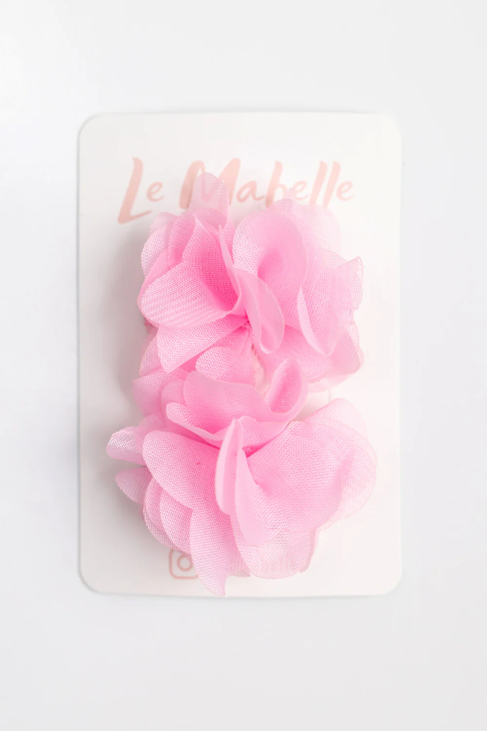Pembe 2'li Tül Çiçek Kız Çocuk Klips Toka Set - Image 2