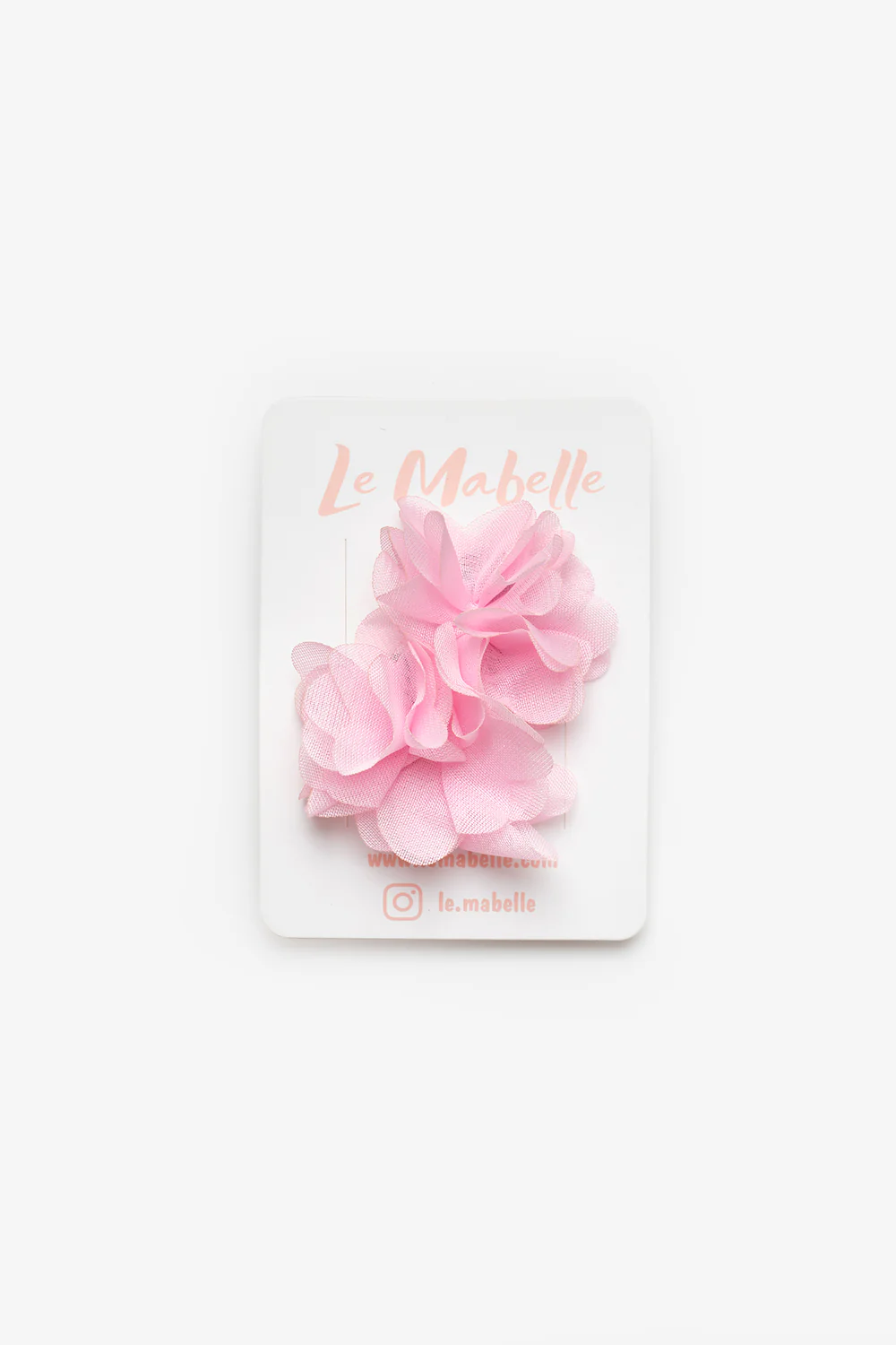Pembe 2'li Tül Çiçek Saçsız Bebek Tokası - Image 2