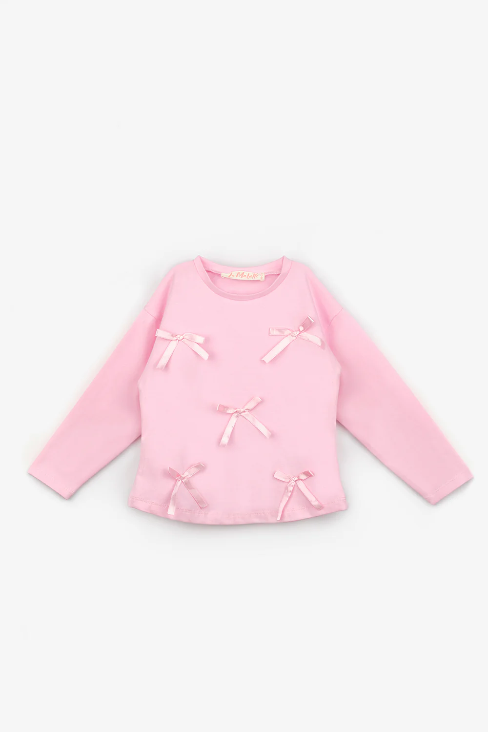 Pembe 5 Fiyonklu Kız Çocuk Tişört - Image 2