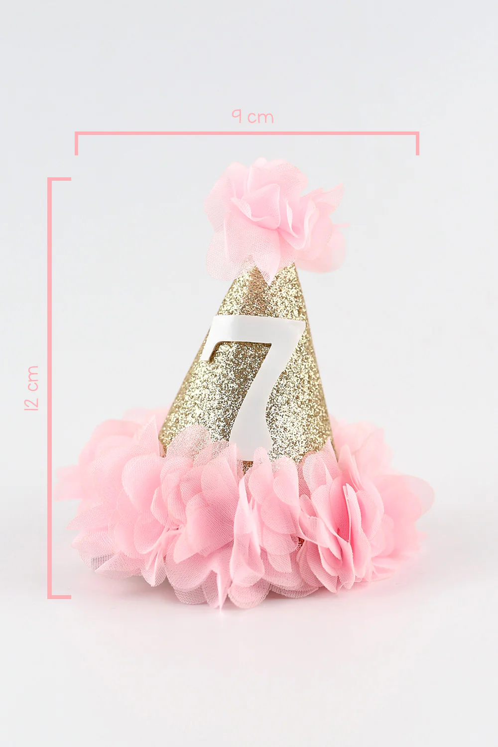 Pembe  7 Yaş Huni Doğum Günü Klips Toka - Image 3