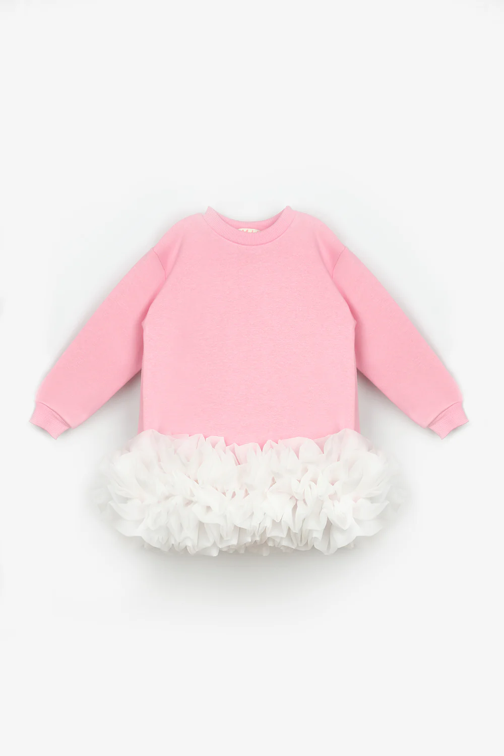 Pembe  Etek Ucu Fırfırlı Kız Çocuk Elbise - Alix - Image 5