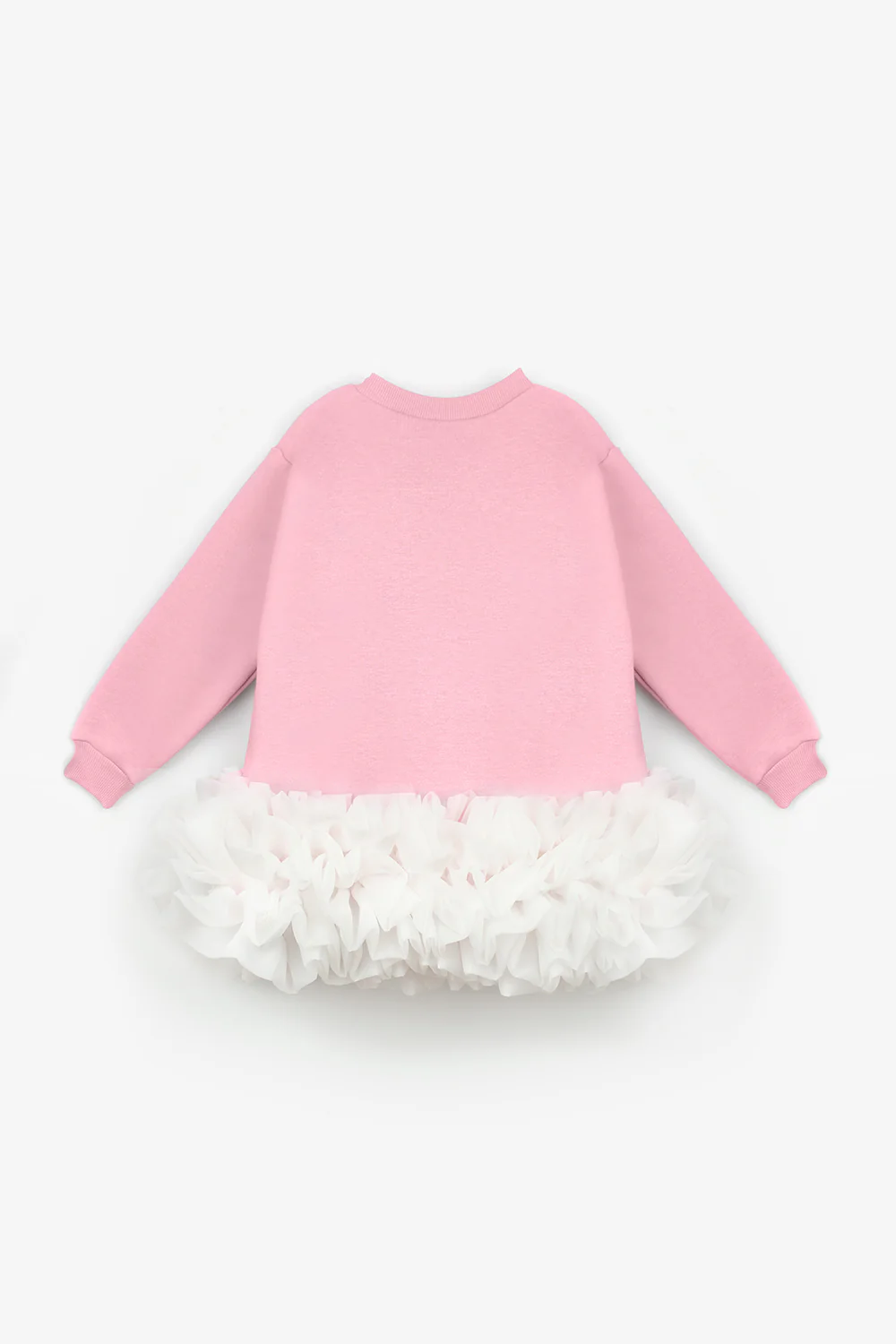 Pembe  Etek Ucu Fırfırlı Kız Çocuk Elbise - Alix - Image 6