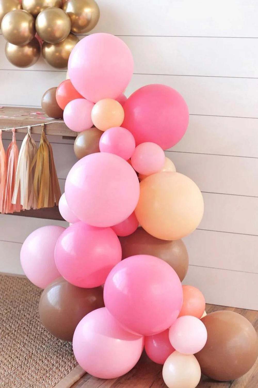 Pembe Gold Zincir Balon Set