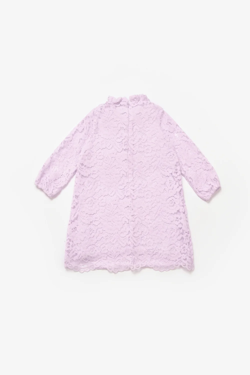 Pembe  Güpür Fiyonklu Kız Çocuk Elbise - Bessie - Image 5