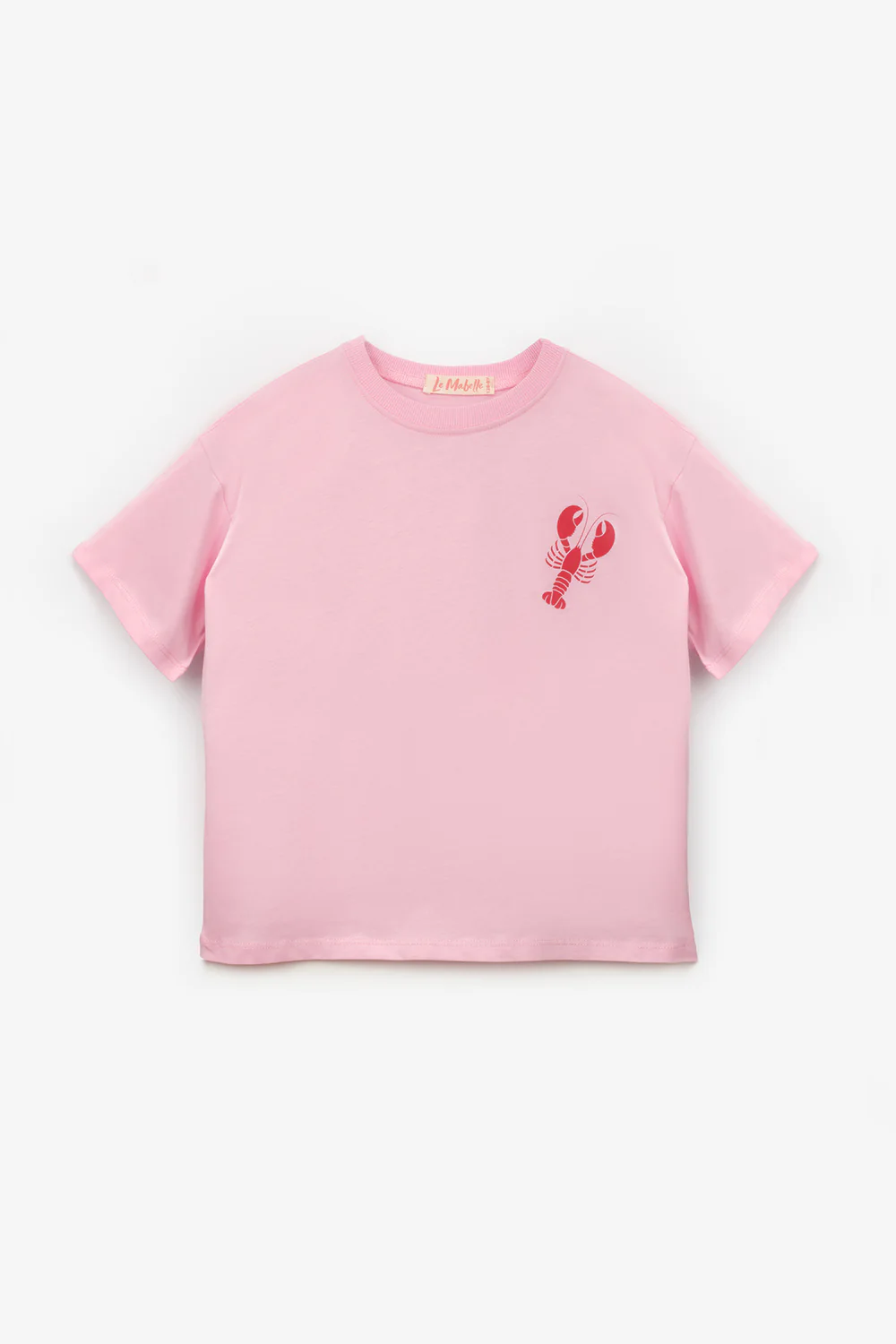Pembe Istakoz Desenli Çocuk Tişört