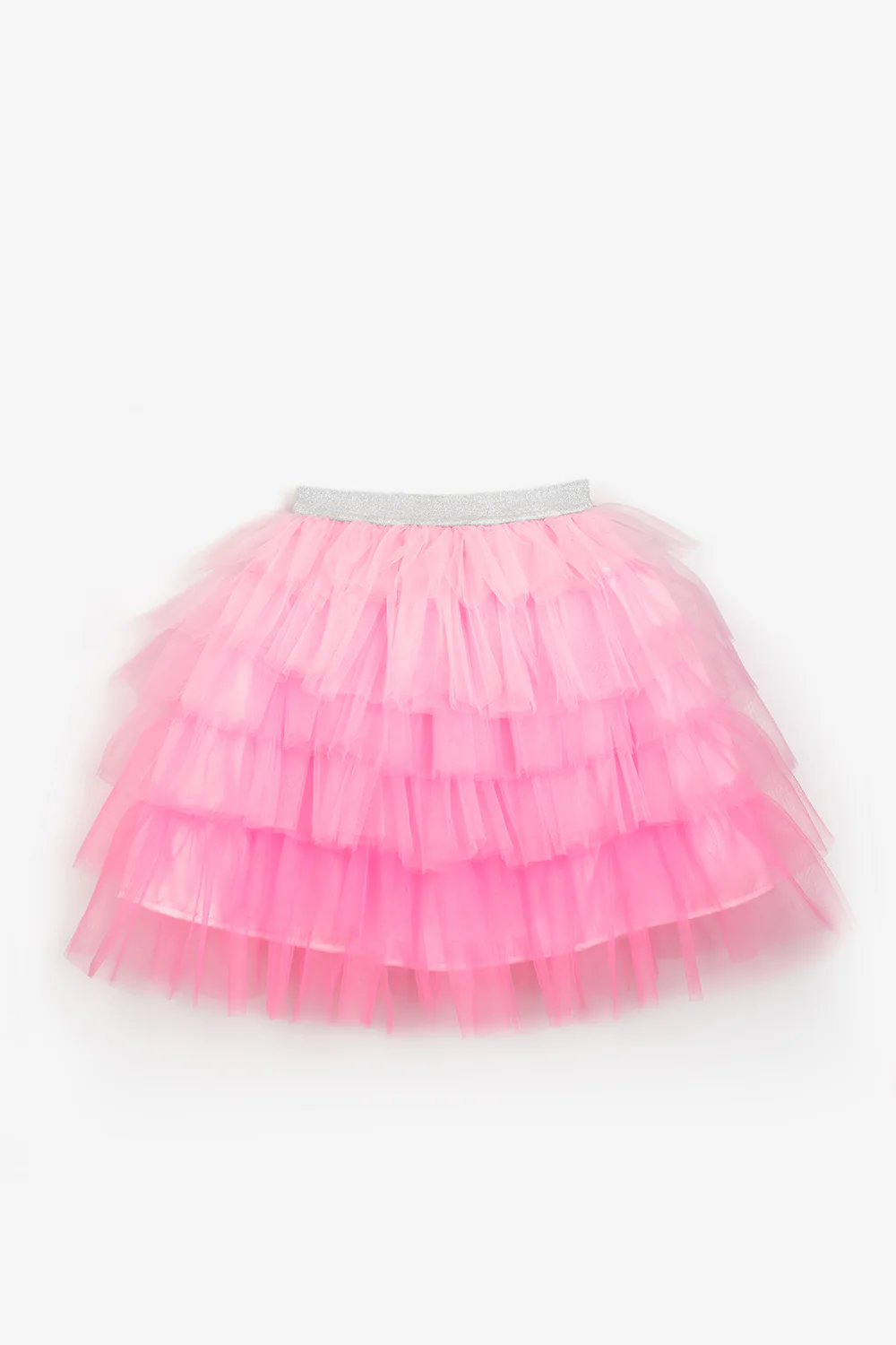 Pembe Katlı Tüllü Kız Çocuk Uzun Etek - Azalea - Image 5