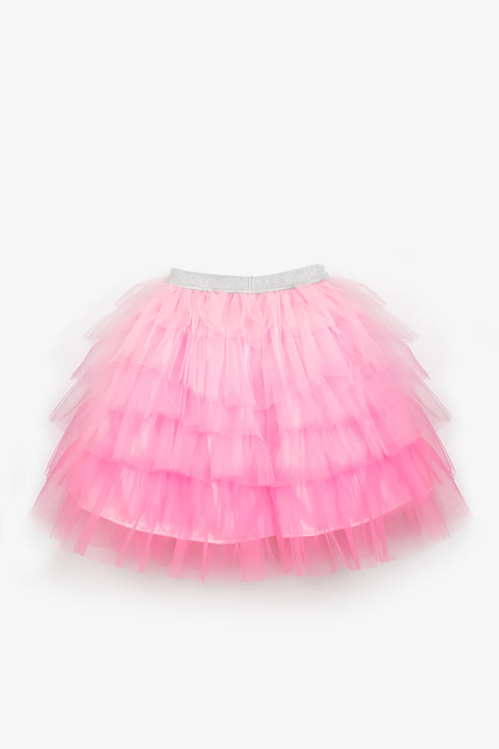 Pembe Katlı Tüllü Kız Çocuk Uzun Etek - Azalea - Image 6