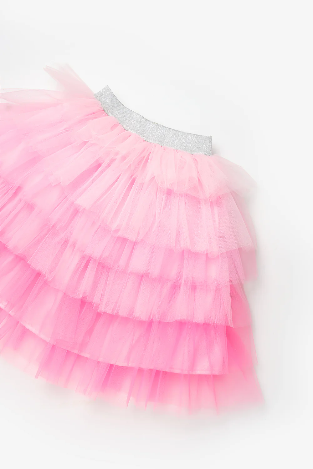 Pembe Katlı Tüllü Kız Çocuk Uzun Etek - Azalea - Image 7