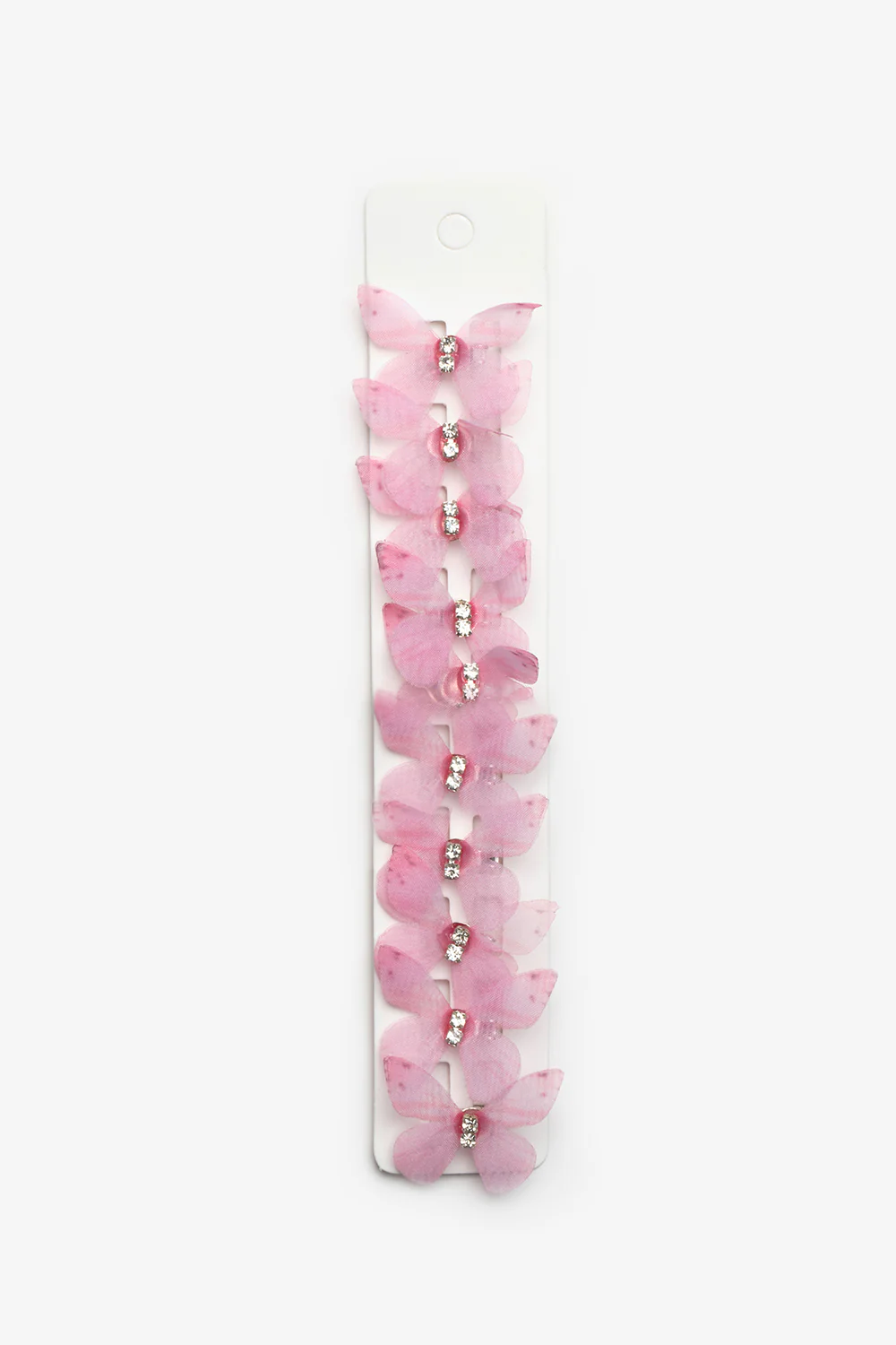 Pembe Kelebek Figürlü 10'lu Kız Çocuk Saç Küpesi - Image 2