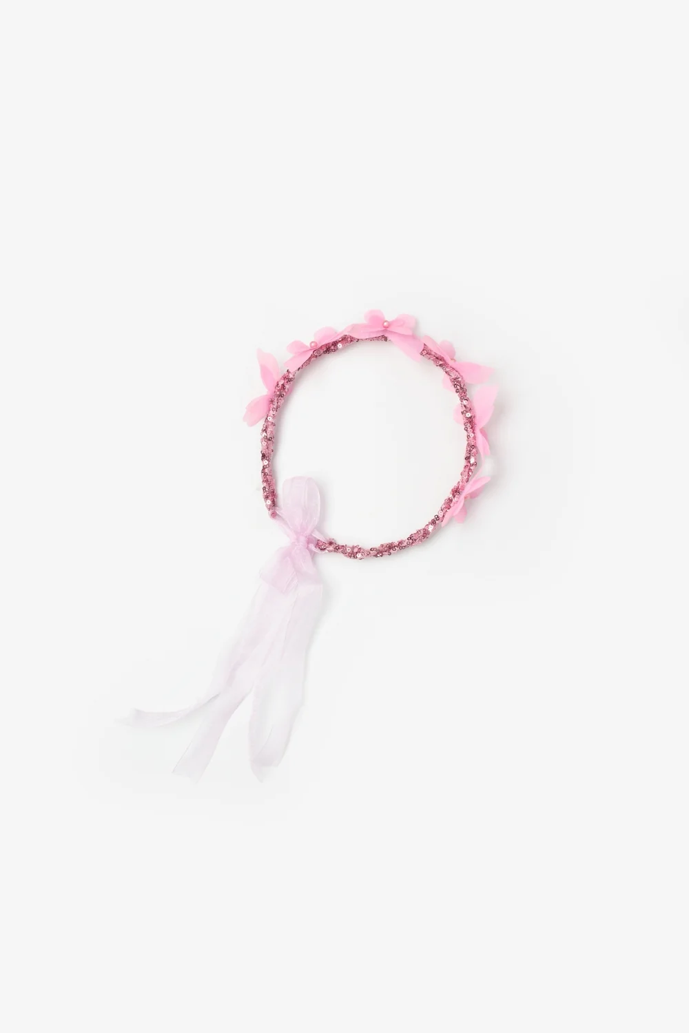 Pembe Kelebekli Kız Çocuk Helen Taç - Image 2
